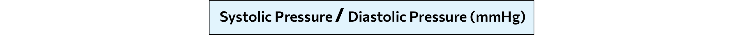 systolic over diastolic pressure